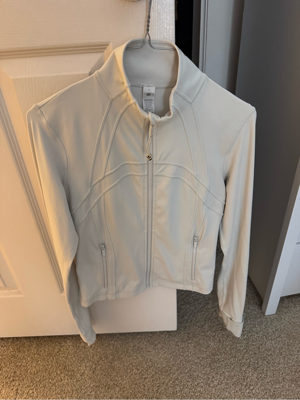 lululemon Cream Zip-Up define cropped Jacket